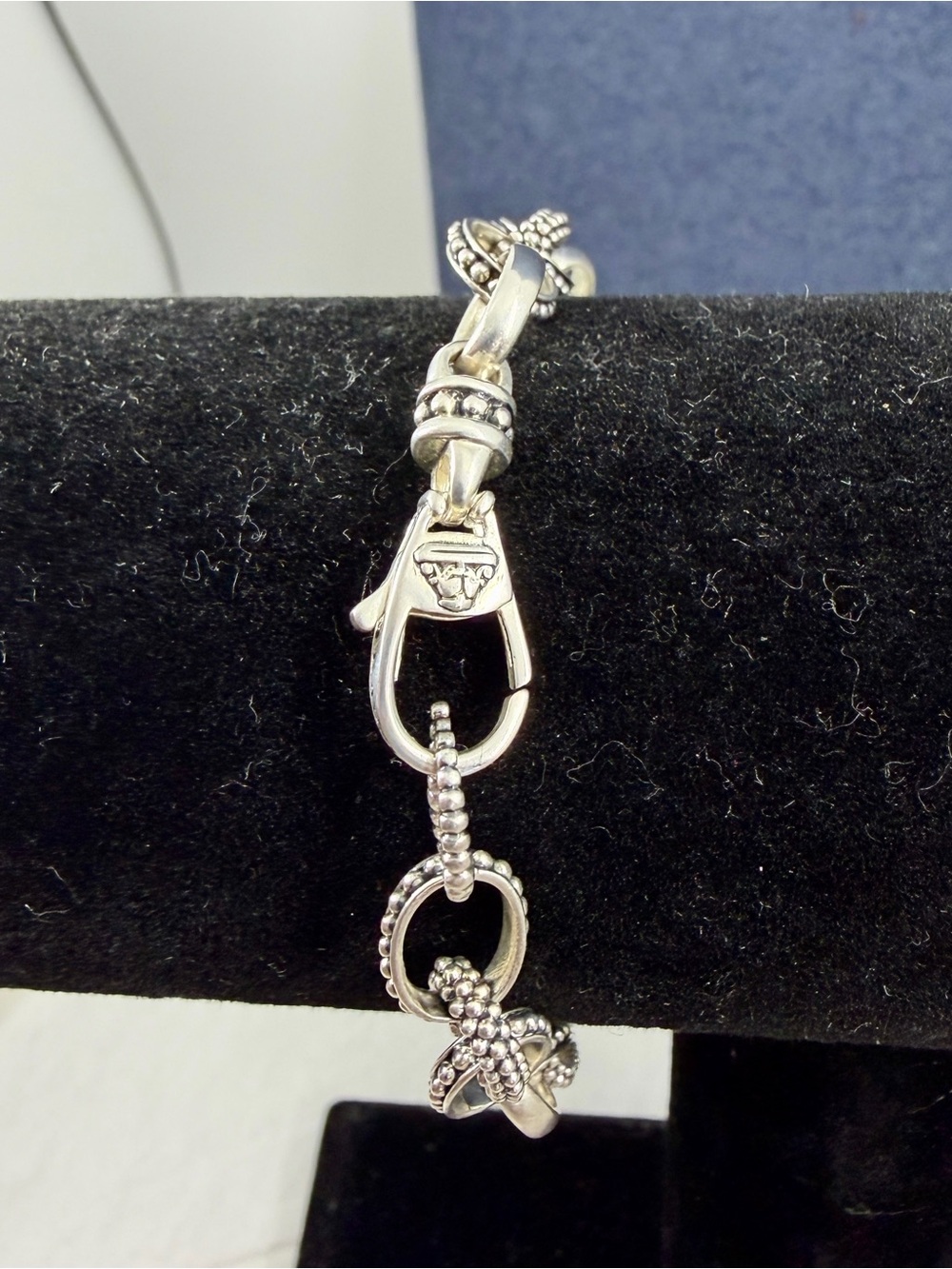 LAGOS Sterling Silver Caviar Bead Link Popcorn Beaded Dot Bracelet; 7.5” - Picture 7 of 13